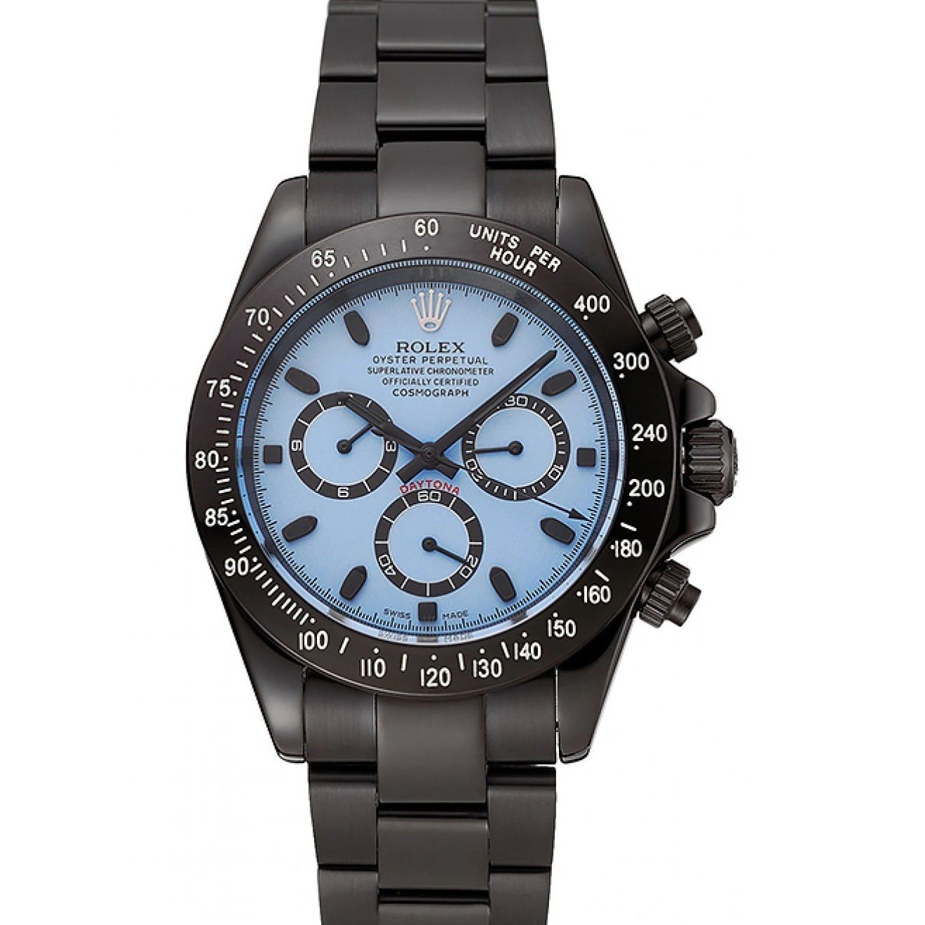 MiroTime 1029 Rolex Daytona Midnight Blue Dial Black Staineless Steel Bracelet 1454022